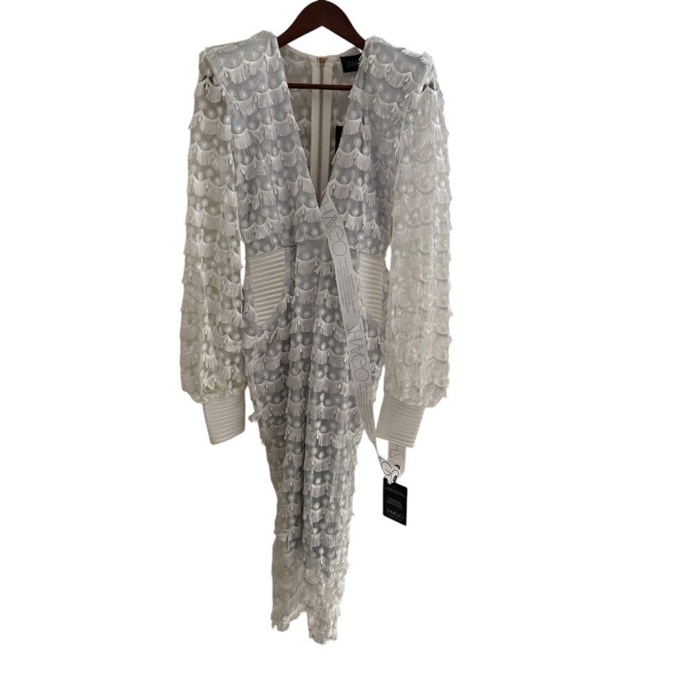 Zhivago White Lace Midi Dress XS NWT Bridal Wedding Guest Elegant - Picture 3 of 9